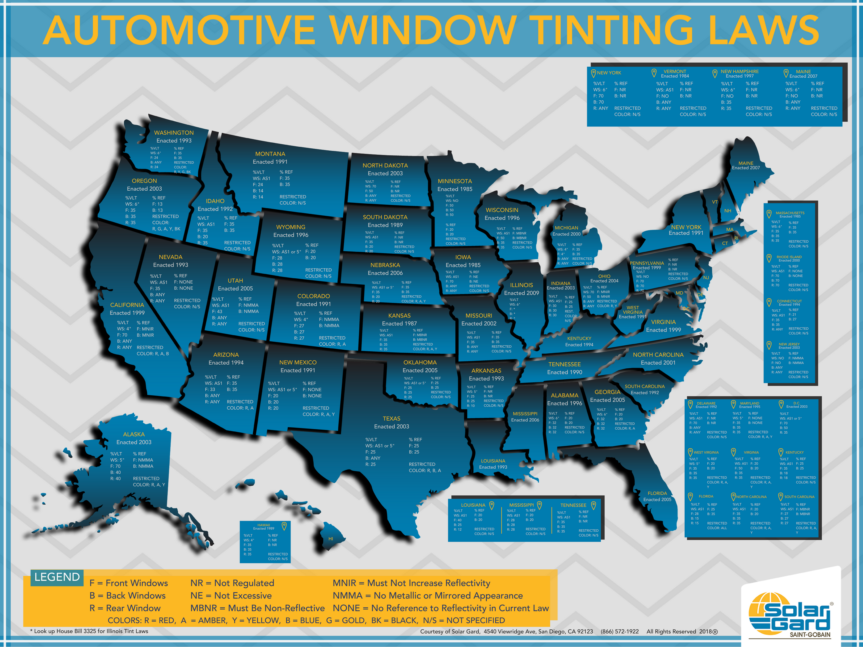TinT Laws by state